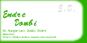 endre dombi business card